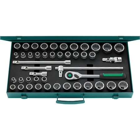 Stahlwille Tools 12, 5 mm (1/2") Socket set 45-pcs., 50MA/39/6QR 96030107